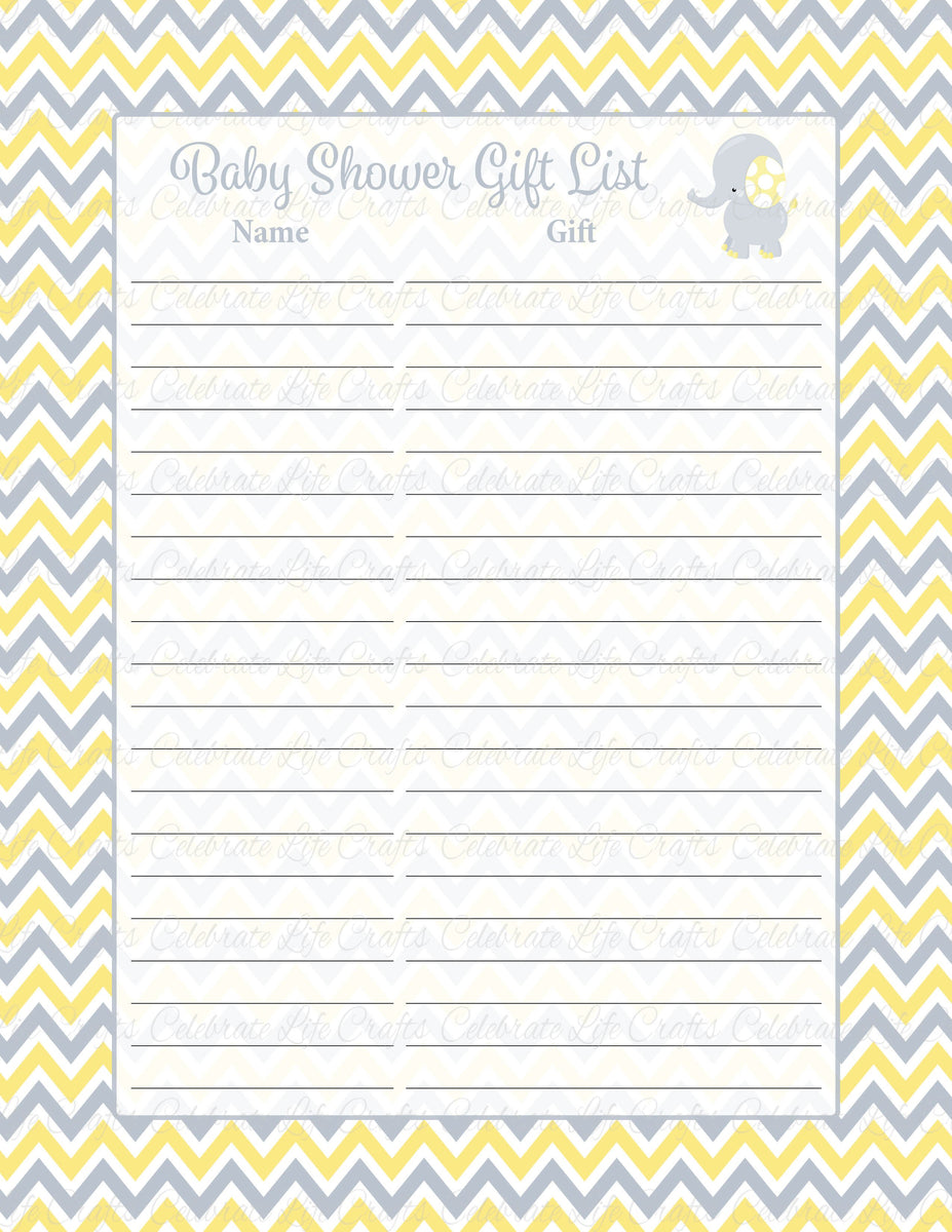 Baby shower shop gift list online
