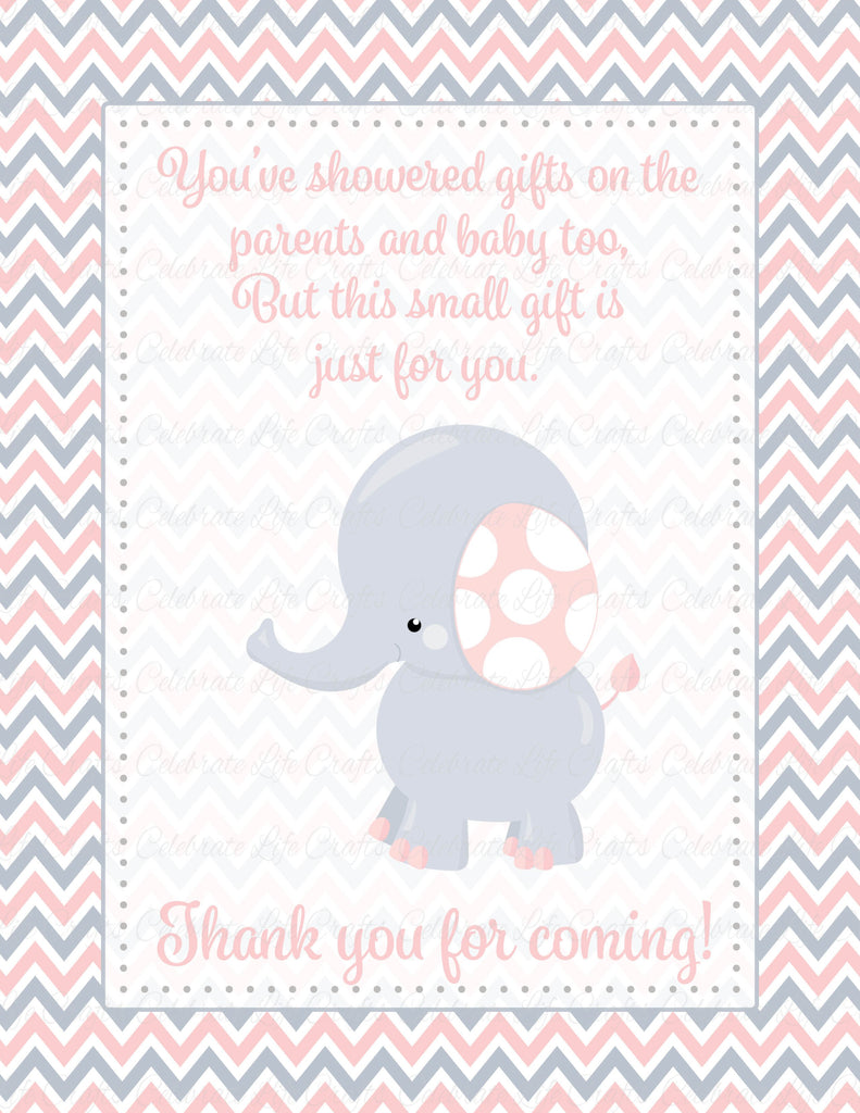 Elephant Baby Shower Thank You Sign