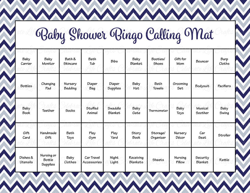 Baby Shower Bingo Calling Mat