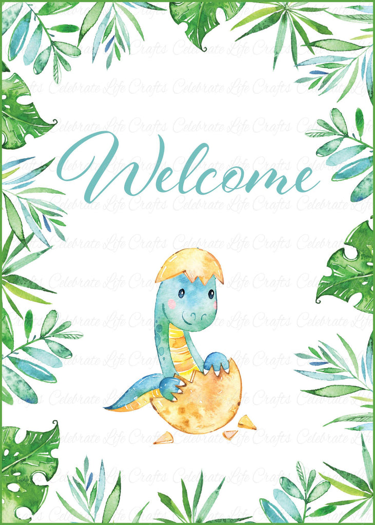 Dinosaur Baby Shower Welcome Sign