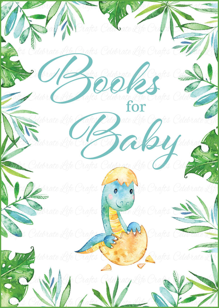 Dinosaur Baby Shower Books for Baby Sign