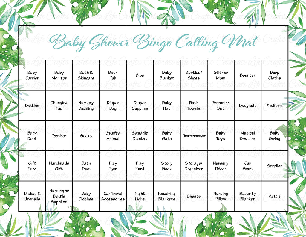 Dinosaur Baby Shower Bingo Calling Mat