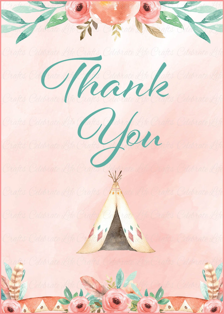 Boho Baby Shower Thank You Sign