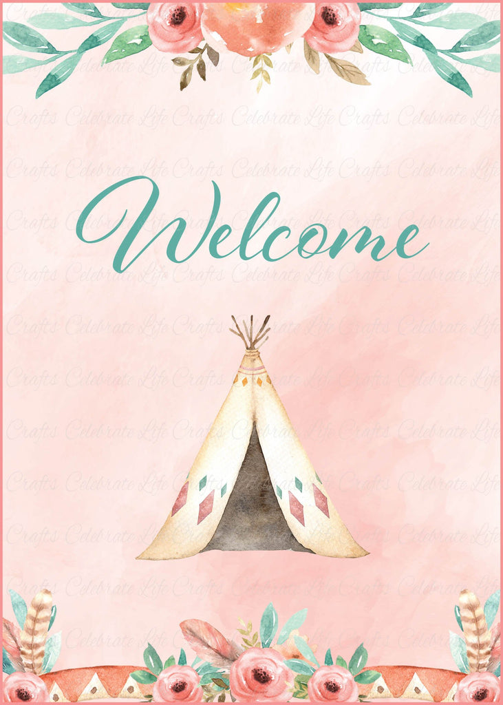 Boho Baby Shower Welcome Sign