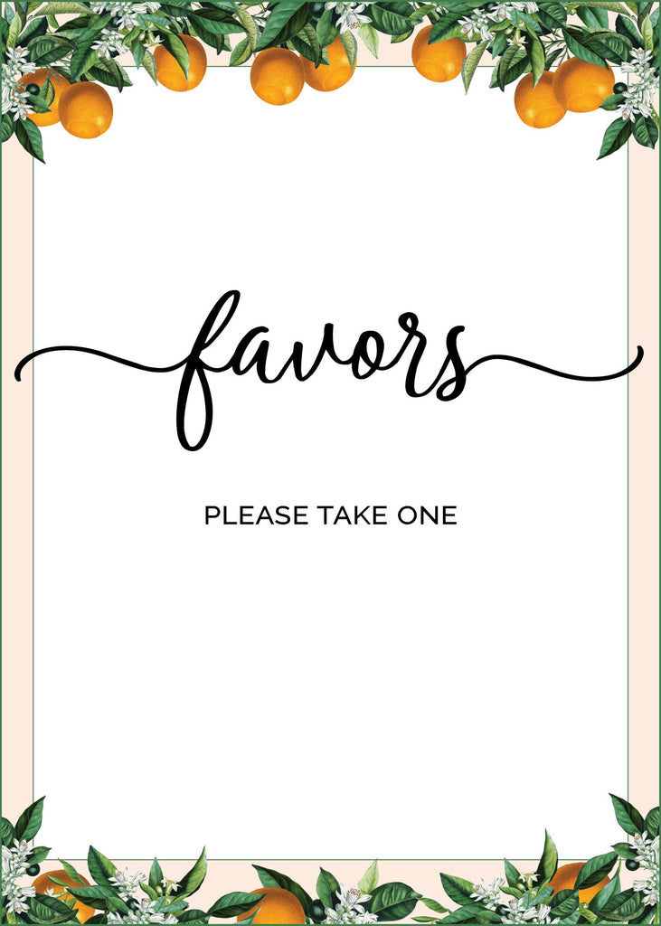 Little Cutie Baby Shower Favors Sign