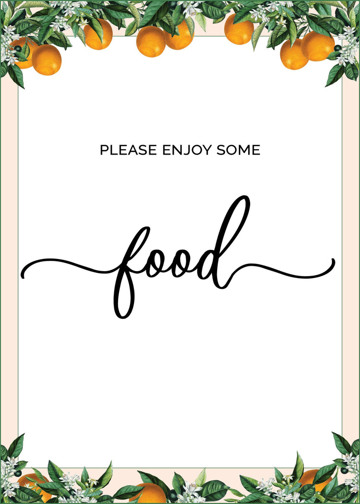 Little Cutie Baby Shower Food Sign