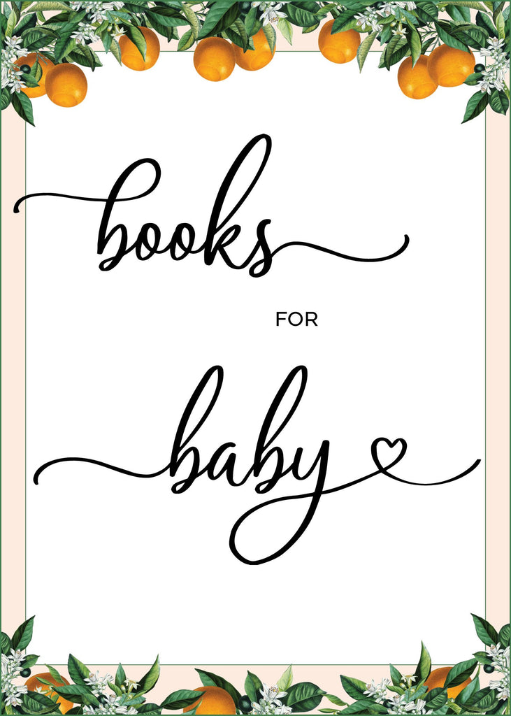 Little Cutie Baby Shower Books for Baby Sign