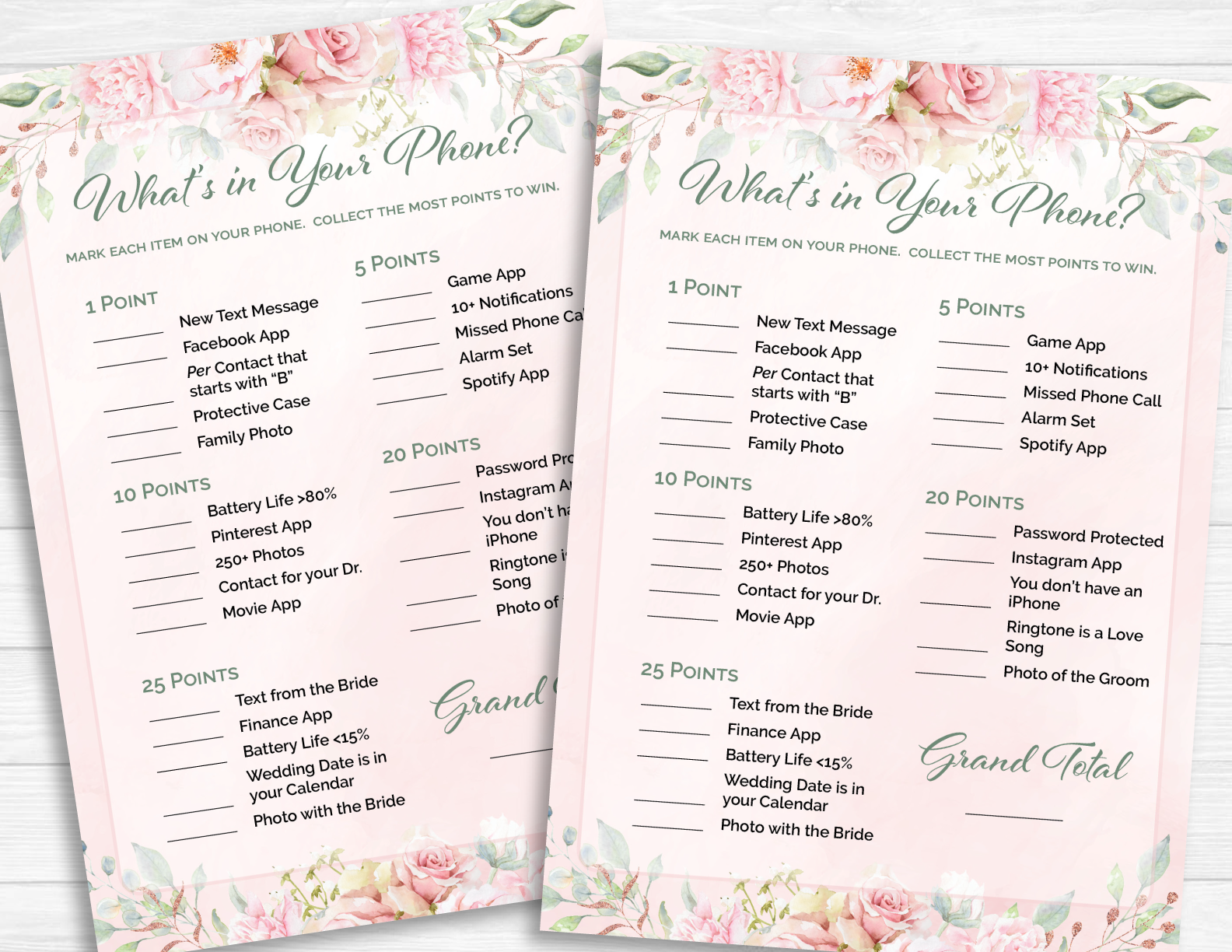 Find The Guest Game - Pink Floral Bridal Shower Games – Celebrate Life  Crafts